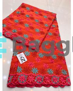 SWISS LACE - RED/PINK/TEAL - NAVYA GALERIE 