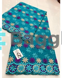 SWISS LACE - TURQUOISE/TEAL/PURPLE - NAVYA GALERIE 
