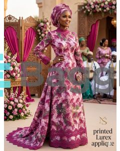 BAG 720 - FLORAL APPLIQUE LACE  - NEW SOUFA